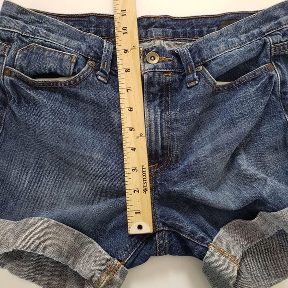 Calvin Klein Blue Jean Shorts With Rolled Hem - Picture 9 of 13